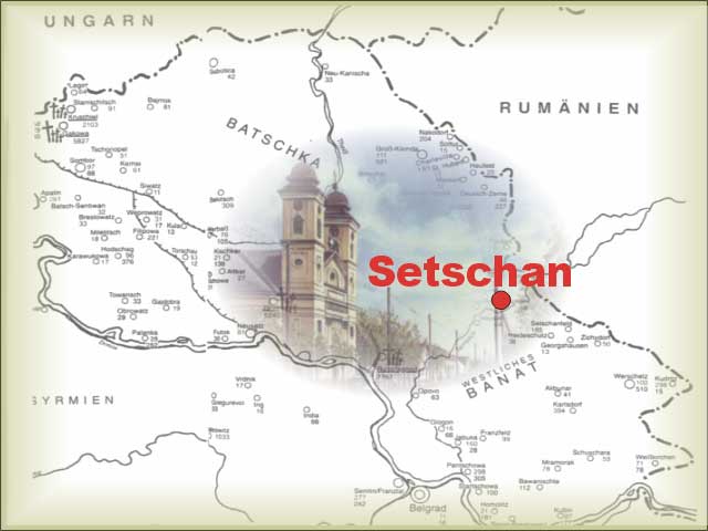 Setschan auf der Landkarte